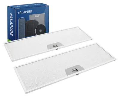 Productafbeelding van Alapure metaalfilter, geschikt voor AEG 50286534008, afmetingen 137x410mm (2 stuks)