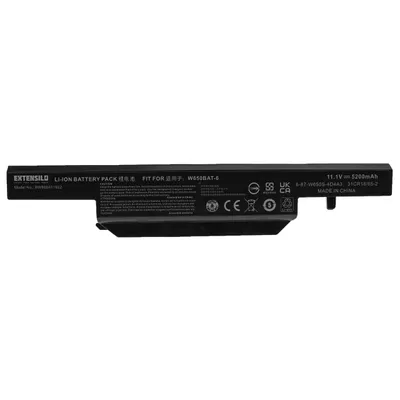 Produktbild von EXTENSILO Akku Ersatz für Clevo W650BAT-6 für Notebook (5200mAh, 11,1V, Li-Ion)