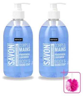 Immagine prodotto di 2 flaconi di sapone liquido per le mani Sence, profumo di lavanda provenzale, 500 ml ciascuno, confezione risparmio (2 pezzi)