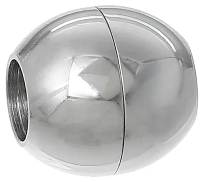 1 Edelstahl Magnetschließe / Magnetverschluss, rund, 13x13mm
