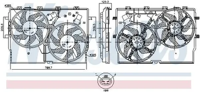 Obrázek produktu pro NISSENS 850003 Přední ventilátor chladiče