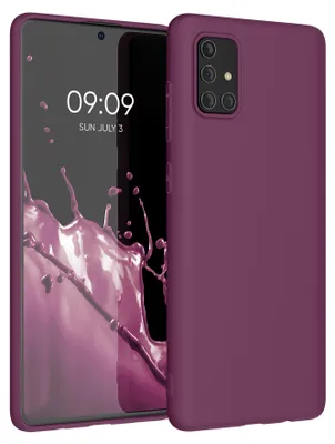 Produktbild von kwmobile Handyhülle für Samsung Galaxy A71 Hülle - TPU Case - Kabelloses Laden - Schutzhülle Cover in Magenta Lila