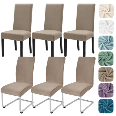 Produktbild von Set mit 6 Stretch-Samt-Sitzbezügen