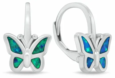 Obrázok produktu pre Strieborné náušnice pre dievčatá Butterflies EA1239WB