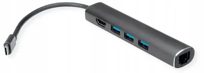 Produktbild von VALUE USB-C Dockingstation 4K HDMI 3x USB 3.2 Gen 1 Gigabit Ethernet