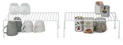Produktbild von Küchenschrank-Organizer – 2er-Set Ablagefächer – Weiß