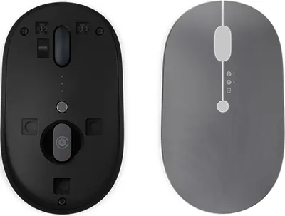Zdjęcie produktu dla Lenovo Go Multi-Device, Oburęczny, Optyczny, RF Wireless + Bluetooth, 2400 DPI, Czarny, Szary
