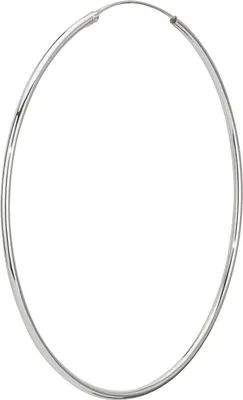 Produktbild von Single 925 Sterling Silber Creole Ohrringe Ohrschmuck Ohrhänger 80mm 7409