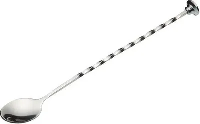 Obrázek produktu pro Nerezová koktejlová lžička, 28 cm, černá