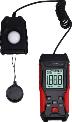 Productafbeelding van Digitaal lichtmeterapparaat voor het meten van lichtintensiteit, bereik 0,1–200.000 lux, fotometer, luxmeter met LCD-display, geschikt voor gebruik in fabrieks-laboratoria