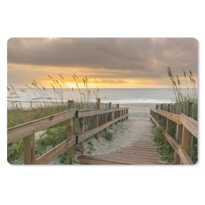 Produktbild von MuchoWow® Schreibtischunterlage Strand - Meer - Düne - Weg 60x40 cm - XXL Mauspad - Großes Mauspad