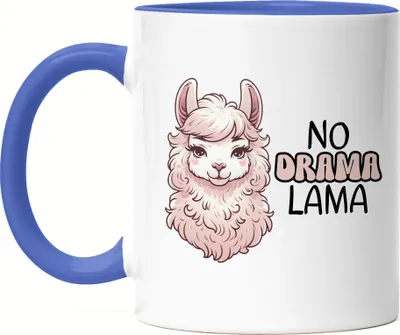 Produktbild von No Drama Lama Süßes Lama Tasse Blau Lama-Fans Worklife Balance Büro Spaß