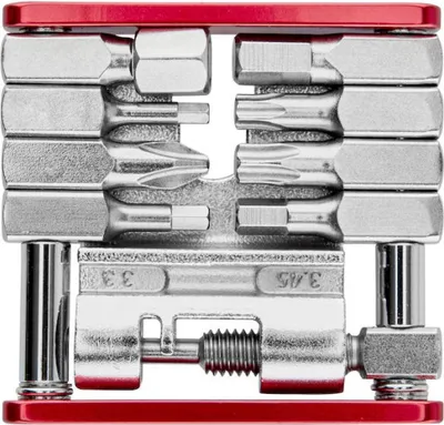 Produktbild von Procraft Werkzeug Mini Advanced 16 Funktionen Rot/ Silber - kompaktes Fahrrad...