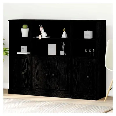 Produktbild von Highboard in Schwarz mit Eichen-Optik 132 x 35,5 x 103,5 cm