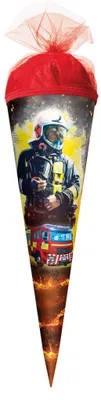 Obrázok produktu pre Okrúhly hasičský klobúk, tylový uzáver, 22 cm