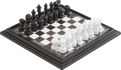 Produktbild von HobbyFun Miniatur Schachspiel 0.8-4.7 cm Reise Chess Set Schachbrett