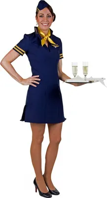Produktbild von Flugbegleiterin Kleid, Kappe, Halstuch