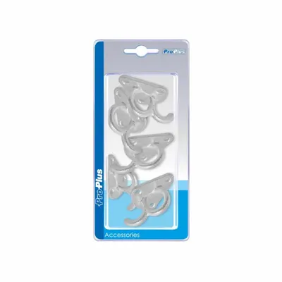 Immagine prodotto di Gancio per corda in metallo con occhiello 70x45mm 5 pezzi in blister
