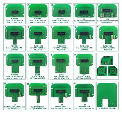 Image de Adaptateur de programmation BDM, jeu complet de 22 pièces, compatibilité polyvalente, 22 pièces d'adaptateur BDM
