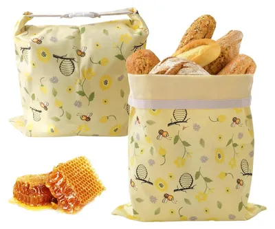 Obrázek produktu pro Opakovaně použitelné sáčky z včelího vosku na čerstvé pečivo