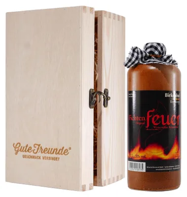 Produktbild von Birkenhof Fichtenfeuer Kräuterlikör 0,7L mit Geschenk-HK