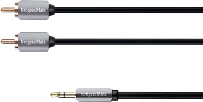 Obrázok produktu pre Audio kábel Kruger&Matz KM0309 Jack 3,5 - Cinch 2RCA 1m