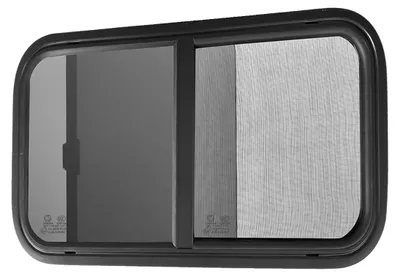 Zdjęcie produktu dla Okno do kampera, przyciemniane szkło, bezpieczny system zamykania, 600 x 300 mm
