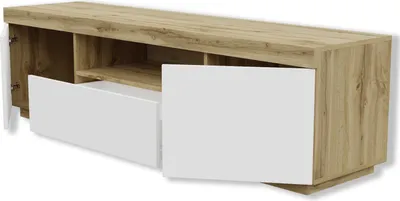 Produktbild von TV-Lowboard YOSHI TV-Schrank, Wotan / Weiß