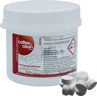 Produktbild von JaPeBi Reinigungstabletten Reiniger Tabs 2g für Bosch Jura Krups Melitta Siemens Kaffeevollautomaten, 200 St.