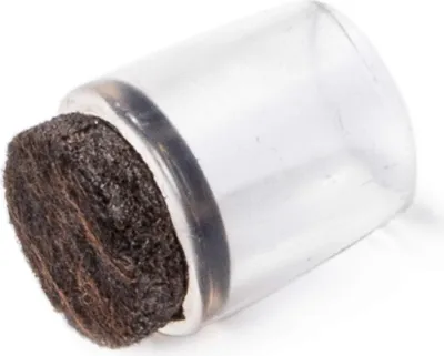 Produktbild von 32 Stück transparente Stuhlbeinstopper mit Filz - Ø 11-12 mm