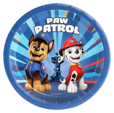 Obrázek produktu pro 8 modrých papírových talířů PAW Patrol, 23 cm –