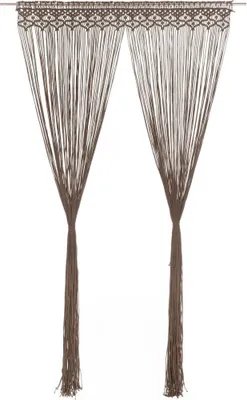 Produktbild von Makramee Vorhang Taupe 140x240 cm Baumwolle