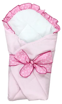 Produktbild von TupTam Unisex Baby Einschlagdecke mit Schleife, Farbe: Rosa, Größe: 70 x 70 cm