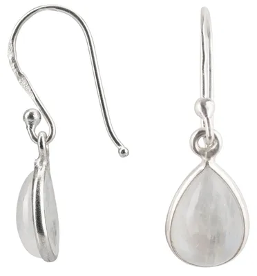Produktbild von Züssi Mondstein Ohrringe Damen aus reinem 925 Sterling Silber - Echter Mondstein