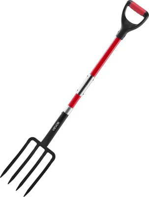 Produktbild von 4-Zinken-Gartengabel mit Glasfasergriff, 45 Zoll, Spatenheugabel, für hohe Beanspruchung