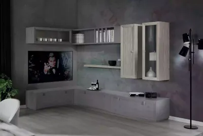 Obrázek produktu pro Nástěnná skříňka TV rohová obývací stěna Obývací sestava Nábytek do obývacího pokoje Moderní obývací pokoj
