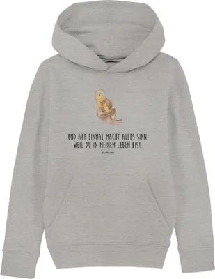 Produktbild von Mr. & Mrs. Panda Kinderpullover Otter Kind 9-11 Jahre (134/146) - Heather Grey - Geschenk, Mama, Familie, Kinderbekleidung, Sweatshirt, Geburt, Sweater, Baby, Hoodie