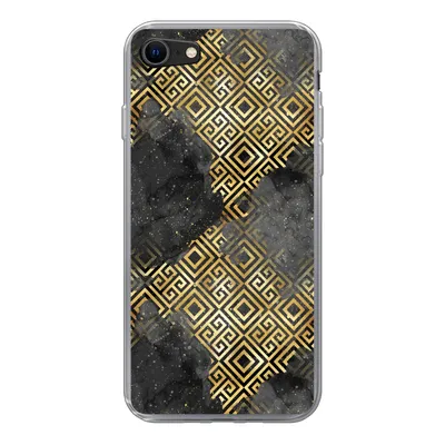 Produktbild von MuchoWow® Handyhülle Schutzhülle Hülle für iPhone SE 2022 Gold - Marmor - Muster Silikon Softcase Handy Hülle - Schutzhülle