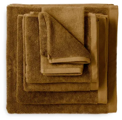 Productafbeelding van Heckettlane Gastendoek Premium Cognac Brown 30/50 cm (6 s 100% Katoen