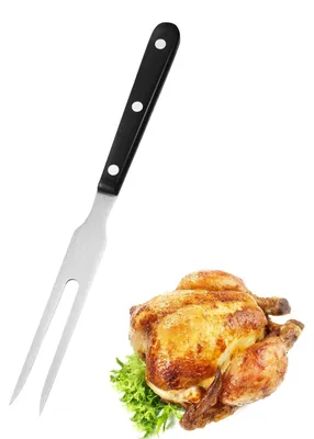Produktbild von Fleischgabel Fleischgabel Tranchiergabel - 27 cm - Edelstahl - Schwarz - Für Fleisch und Salat