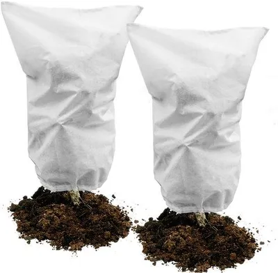 Image de Toile de protection hivernale 50 g/m², 80 x 100 cm, beige et blanc, pour plantes