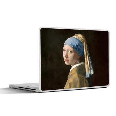 Produktbild von MuchoWow® Laptop Aufkleber Sticker Cover Mädchen mit Perlenohrring - Gemälde - Alte Meister - Vermeer 25x18 cm - Laptop-Deko