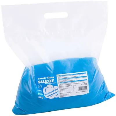 Obrázek produktu pro Barevný cukr do cukrové vaty, modrý, příchuť černého rybízu, 5 kg