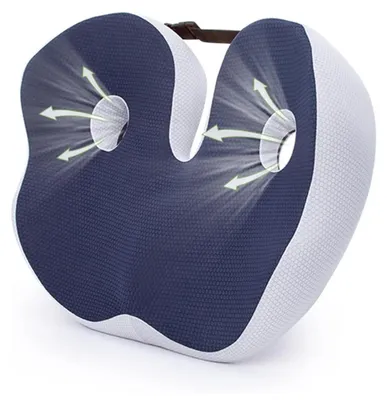 Obrázok produktu pre Ortopedický vankúš, ergonomický dizajn, nastaviteľná šírka, modrý
