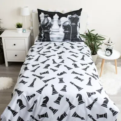 Immagine prodotto di Biancheria da letto in cotone Chess, 140x200 cm & 70x90 cm