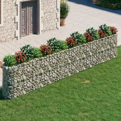 Produktbild von The Living Store Gabionen-Hochbeet Verzinktes Eisen 540x50x100 cm