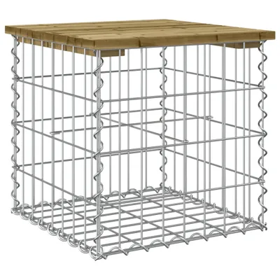 Produktbild von vidaXL Gartenbank aus Gabionen 43x44x42 cm Kiefernholz Imprägniert