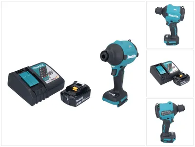 Obrázek produktu pro Akumulátorový foukač Makita DAS 180 RF1 18 V bezkartáčový + 1x akumulátor 3,0 Ah + nabíječka.