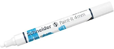 Image de Marqueurs acryliques Schneider, Paint-It 310/320/330, couleur:blanc, largeur de trait:4 mm