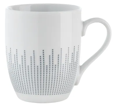 Produktbild von Kaffeetasse - Weiß - Blau - Porzellan - 290 ml - grafisches Muster